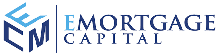 A blue and white logo of the mortgage capital group.